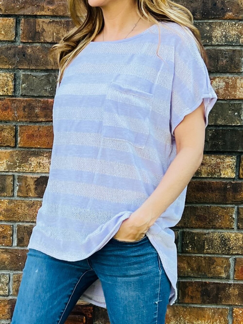 Lilac Woven Top